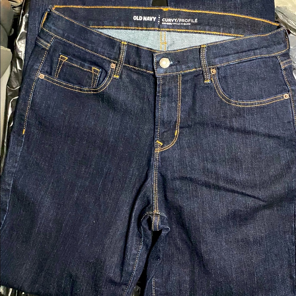Woman curvy jeans